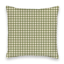 Anthia Gingham Olive/Linen 20" Pillow