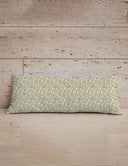 Anthia Gingham Olive/Linen Quilted Oblong 14"x33" Pillow