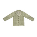 Anthia Gingham Olive/Linen Quilted Snap Jacket