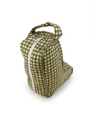 Anthia Gingham Olive/Linen Quilted Boot Bag