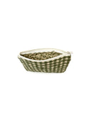 Anthia Gingham Olive/Linen Makeup Bag