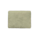 Anthia Gingham Olive/Linen Quilted Pet Bed