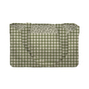 Anthia Gingham Olive/Linen Quilted Tote