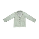 Anthia Gingham Sage Quilted Snap Jacket