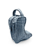 Anthia Gingham Navy Quilted Boot Bag