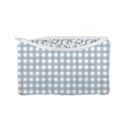 Anthia Gingham Blue Quilted Makeup Bag