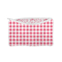 Anthia Gingham Fuchsia Quilted Makeup Bag