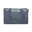 Anthia Gingham Navy Quilted Tote