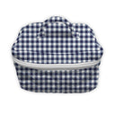 Anthia Gingham Navy Quilted Travel Case
