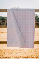Anthia Gingham Light Pink Quilt