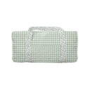 Anthia Gingham Sage Weekender Duffle Bag