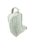 Anthia Gingham Sage Quilted Boot Bag