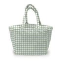 Anthia Gingham Sage Quilted Handbag