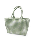 Anthia Gingham Sage Quilted Handbag