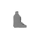 Anthia Gingham Black/White Quilted Boot Bag