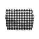 Anthia Gingham Black/White Makeup Bag