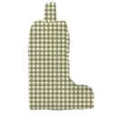 Anthia Gingham Olive/Linen Quilted Boot Bag