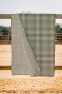 Anthia Gingham Olive/Linen Quilt