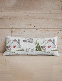 Barnyard Christmas Multi Quilted Oblong 14" x33" Pillow