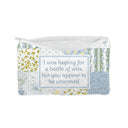 "Battle of Wits" Blue Quilted Makeup Bag