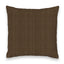 Bella Hide Brown Quilted 20" Pillow
