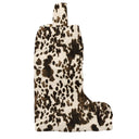 Bella Hide Brown Quilted Boot Bag