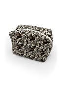 Bella Hide Brown Quilted Makeup Bag