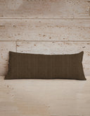 Bella Hide Brown Quilted Oblong 14" x33" Pillow