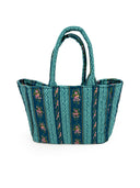 Bella Stripe Peacock Quilted Handbag