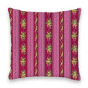 Bella Stripe Berry Quilted 20" Pillow