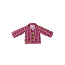 Bella Stripe Berry Youth Quilted Snap Jacket