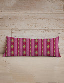 Bella Stripe Berry Quilted Oblong 14" x33" Pillow