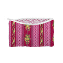 Bella Stripe Berry Quilted Makeup Bag