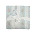 Bella Stripe Blue Baby Blanket