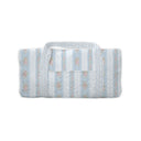 Bella Stripe Blue Quilted Weekender Duffle Bag