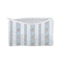 Bella Stripe Blue Quilted Makeup Bag