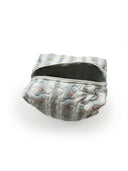 Bella Stripe Blue Quilted Makeup Bag