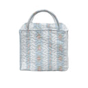 Bella Stripe Blue Quilted Handbag