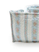 Bella Stripe Blue Quilted Tote