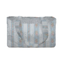 Bella Stripe Blue Quilted Tote