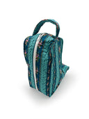 Bella Stripe Peacock Quilted Boot Bag