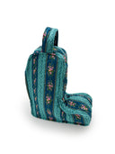 Bella Stripe Peacock Quilted Boot Bag