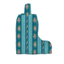 Bella Stripe Peacock Quilted Boot Bag