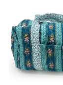 Bella Stripe Peacock Quilted Weekender Duffle Bag