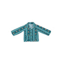 Bella Stripe Peacock Youth Quilted Snap Jacket