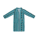 Bella Stripe Peacock Quilted Duster