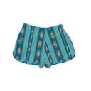 Bella Stripe Peacock Quilted Scallop Shorts *Web Exclusive*