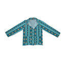 Bella Stripe Peacock Quilted Snap Jacket