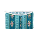 Bella Stripe Peacock Quilted Makeup Bag