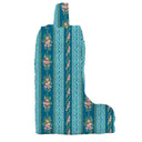 Bella Stripe Peacock Quilted Boot Bag